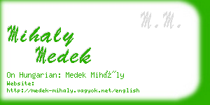 mihaly medek business card